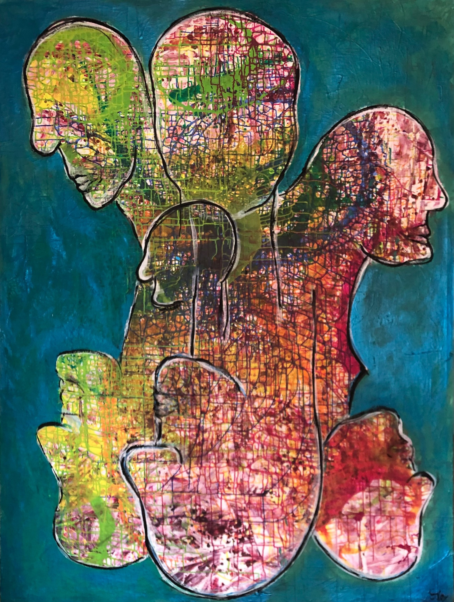 Persönlichkeiten – figurative painting by Barbara Eder, Munich